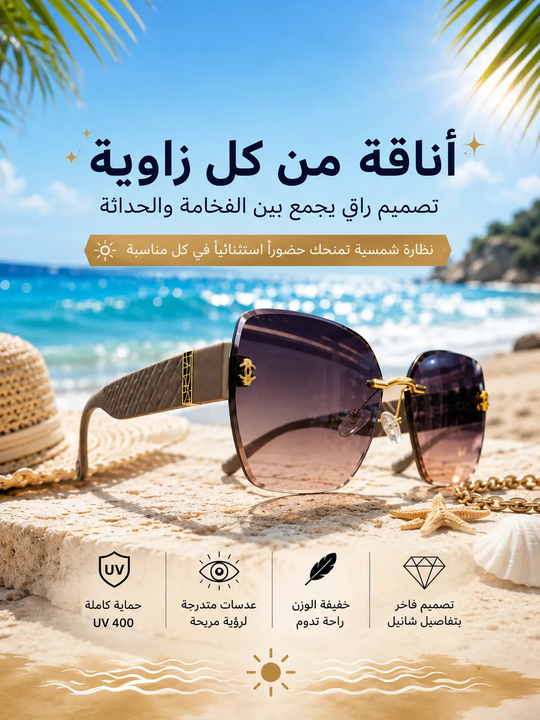 Premium Fashion Sunglasses - UV400 Protection - SG-008