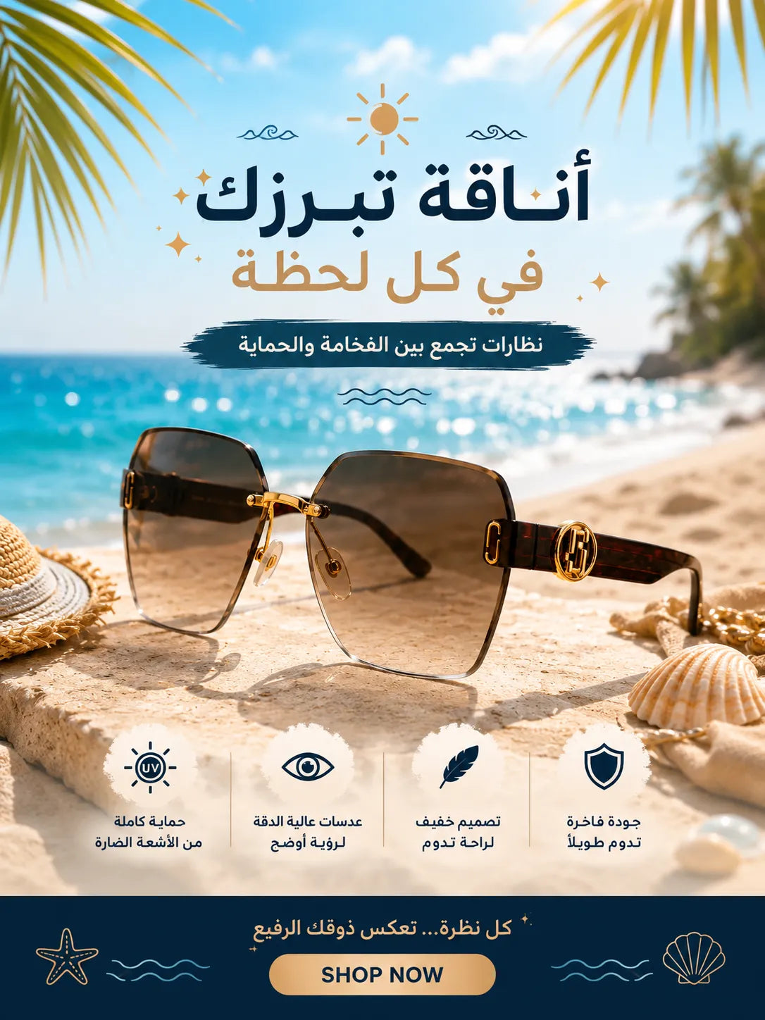 Premium Fashion Sunglasses - UV400 Protection - SG-009