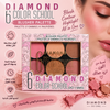 بالت بلاشر و مظلل عيون 6 الوان - Diamond Blush and eyeshadow palette, 6 colors School