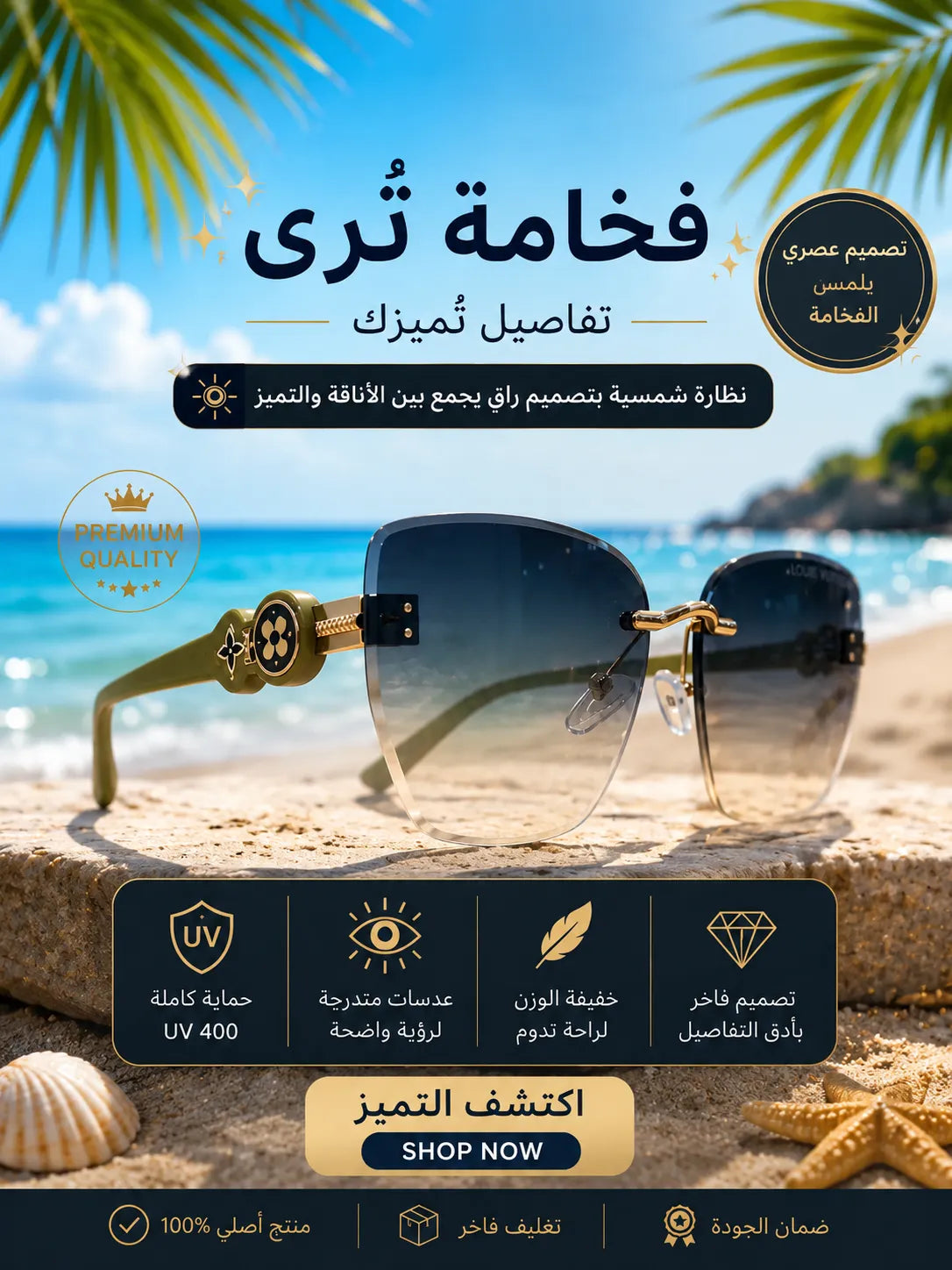 Premium Fashion Sunglasses - UV400 Protection - SG-005