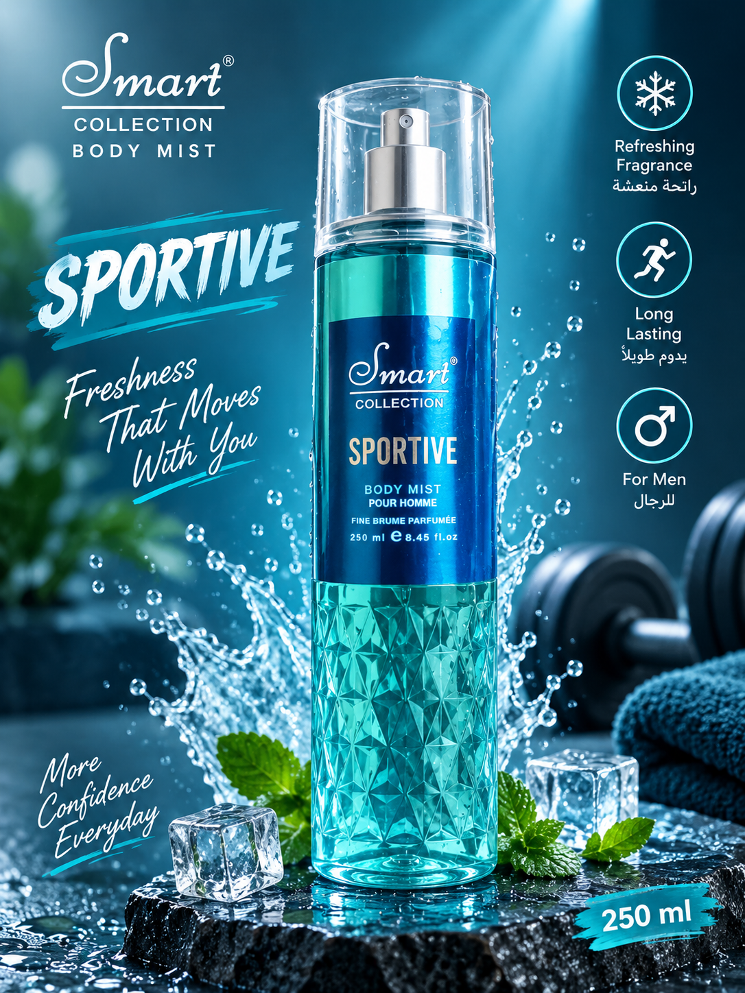 بادي ميست Smart Collection Sportive للرجال – 250 مل