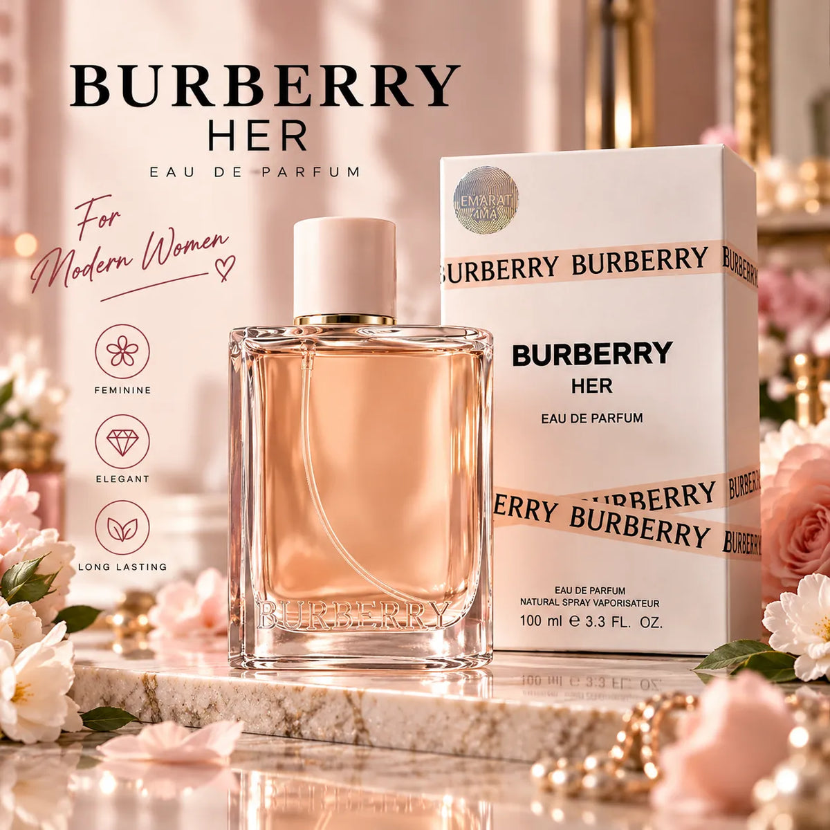 Burberry Her Eau de Parfum for Women – 100ml