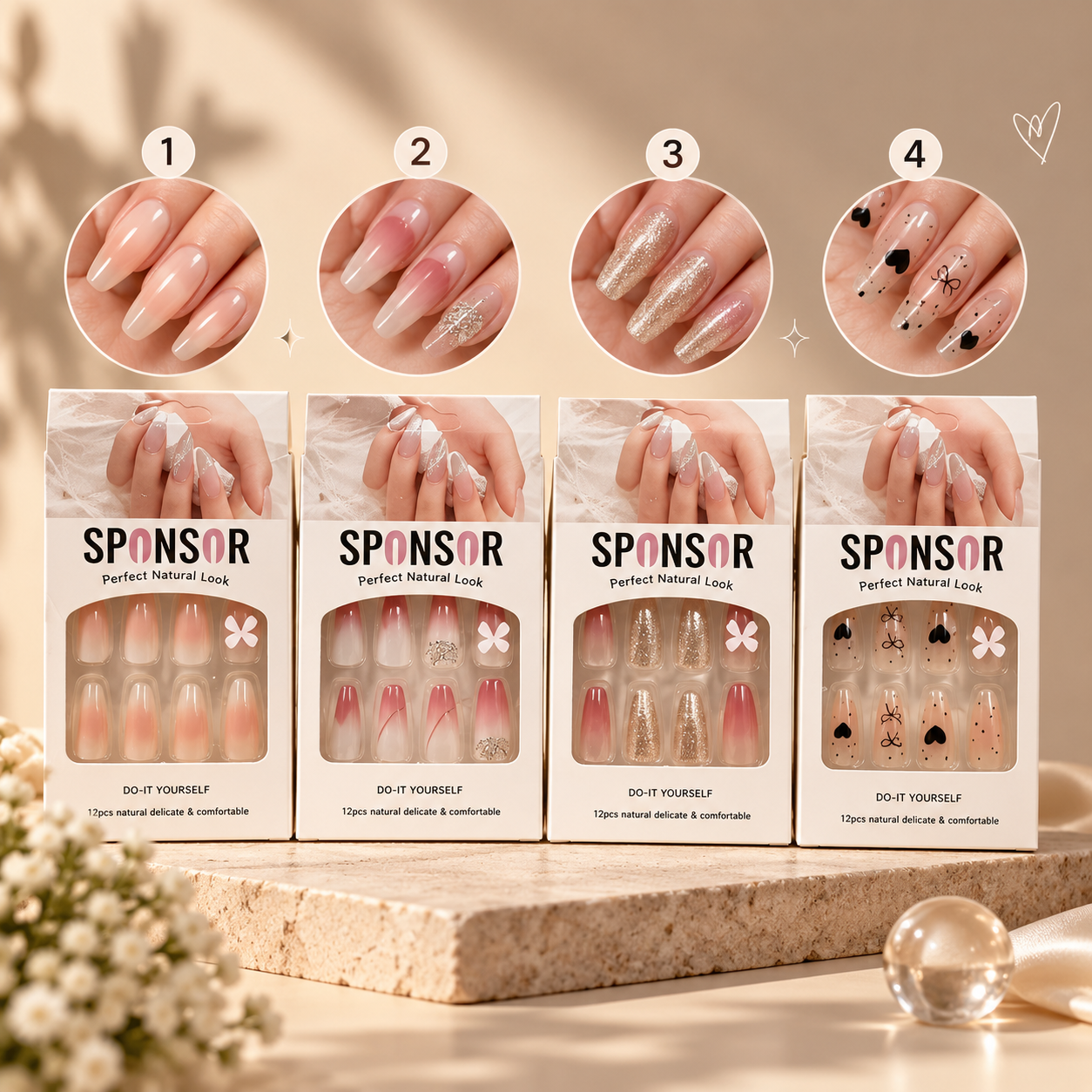 SPONSOR Press-On Nails – Perfect Natural Look