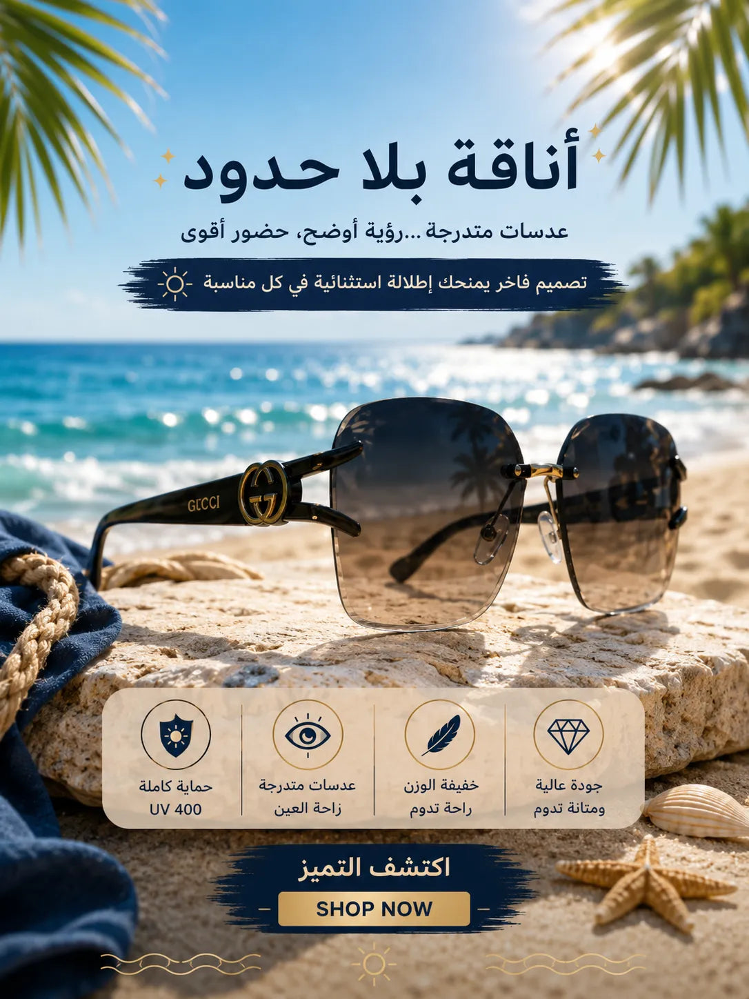 Premium Fashion Sunglasses - UV400 Protection - SG-006