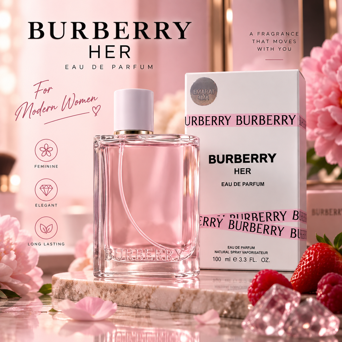 عطر بربري هير – أو دو بارفيوم 100 مل