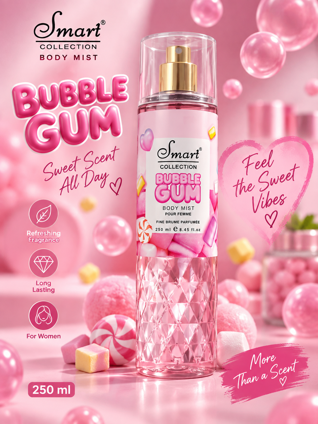 بادي ميست Smart Collection Bubble Gum – 250 مل